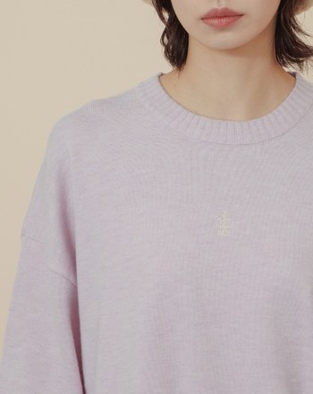 gozo皇冠繡花假兩件針織毛衣(兩色)