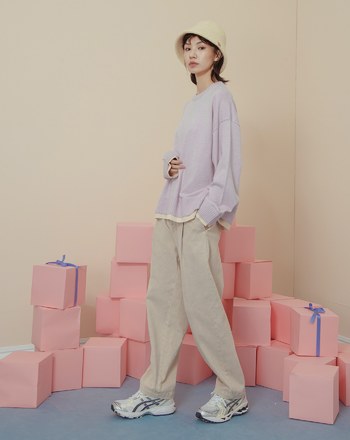 gozo皇冠繡花假兩件針織毛衣(兩色)