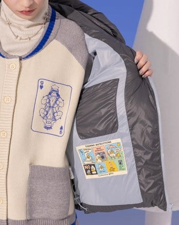 防風升級跳色拉鍊連帽羽絨外套(兩色)