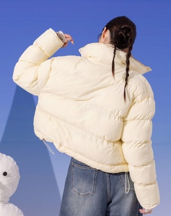 ➤雙面穿格紋立領鋪棉外套(兩色)