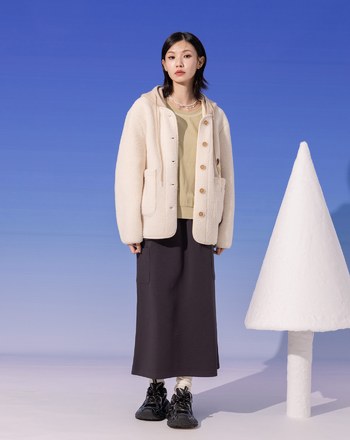 ➤羊羔絨QQ毛可拆式連帽外套(兩色)