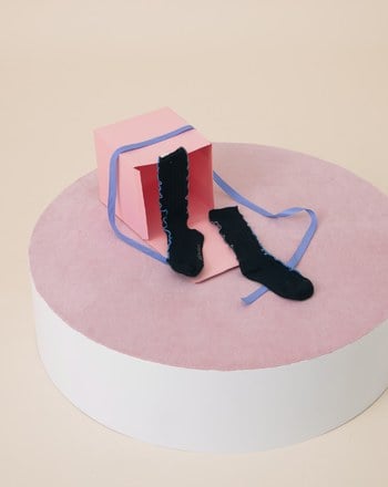 撞色密拷設計感長襪(三色)