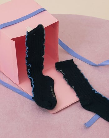 撞色密拷設計感長襪(三色)