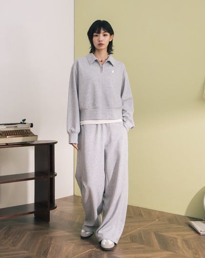 涼感天絲顯瘦剪接褲腳抽繩寬褲(兩色)